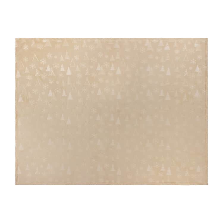 Furn (Riva Home) Christmas Decorations ✨ Festive Time Embossed Fleece Throw – Natural by Furn