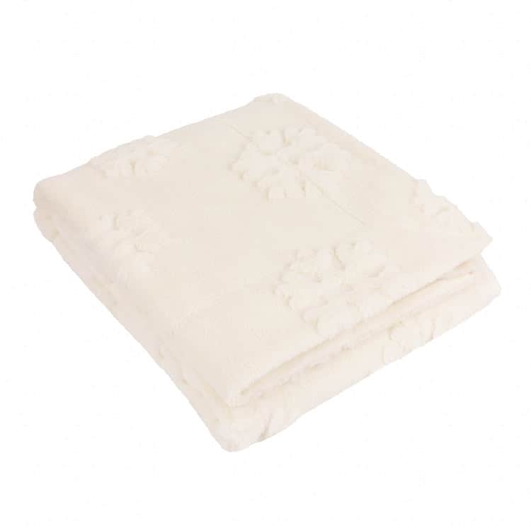 Furn (Riva Home) Christmas Decorations ❄️ Snowflakes Faux Fur Throw Snow White by Furn