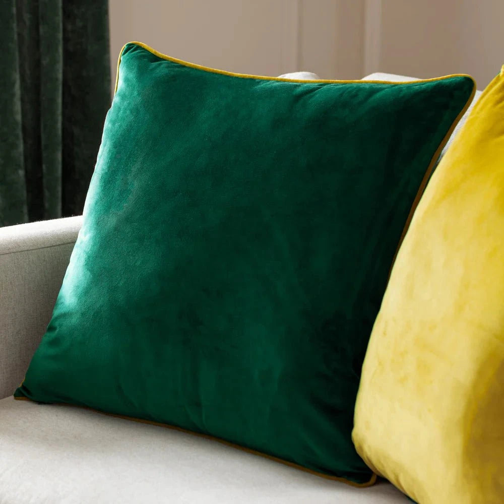 furn (Riva Home) Cushions Emerald/Moss / 45x45cm Meridian Velvet Feather Filled Cushion Emerald/Moss by Furn