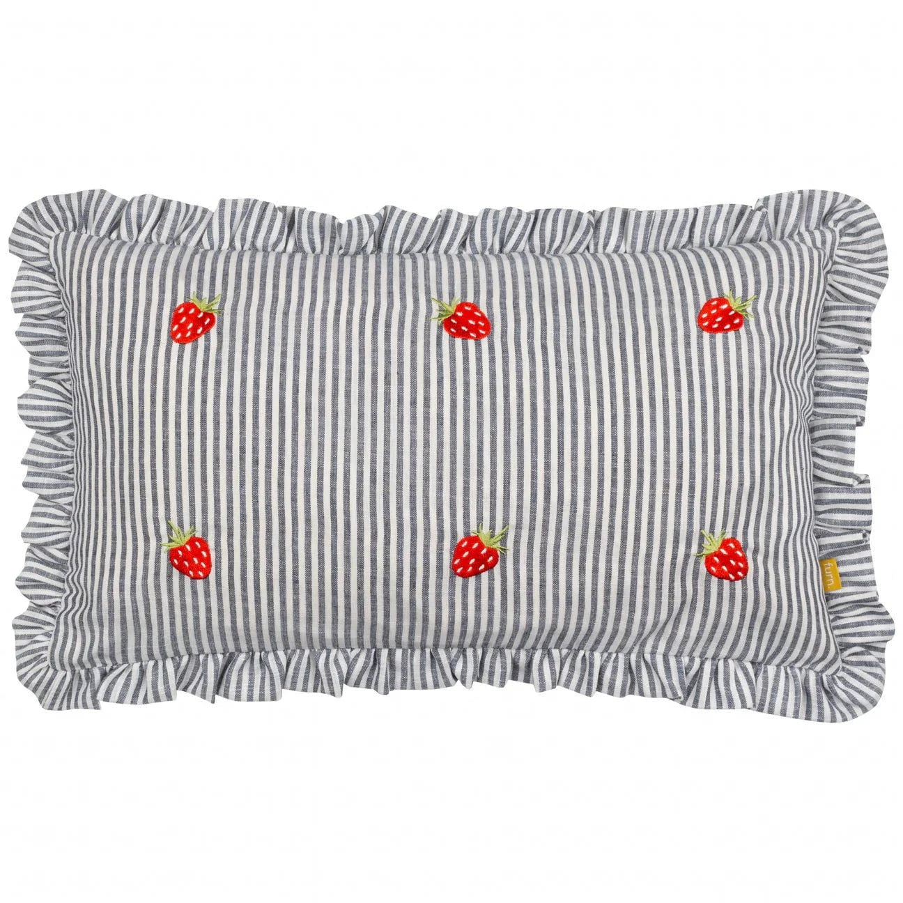 furn (Riva Home) Cushions Les Fruites Embroidered Ruffle Cushion Strawberries by Furn