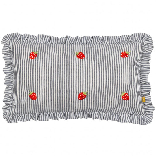 furn (Riva Home) Cushions Les Fruites Embroidered Ruffle Cushion Strawberries by Furn