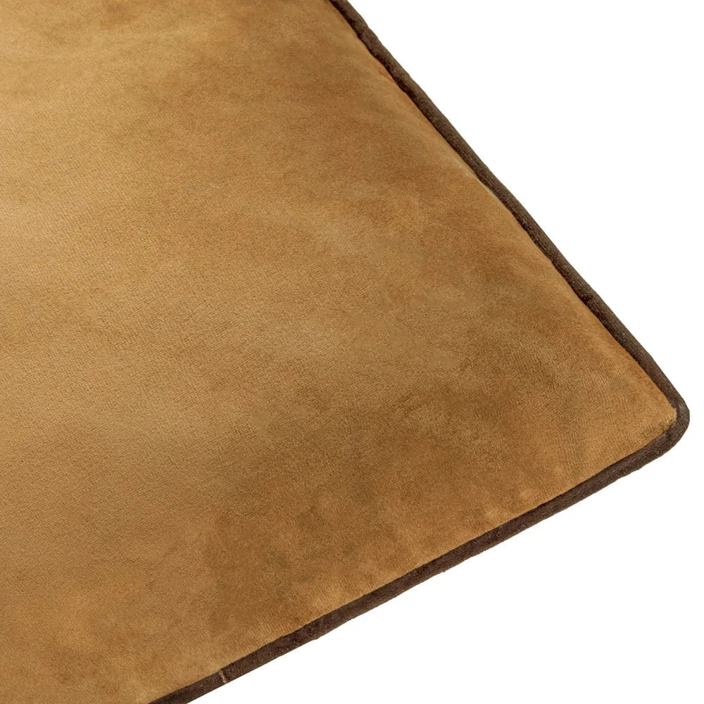 furn (Riva Home) Cushions Meridian Velvet Feather Filled Cushion Caramel/Chocolate by Furn