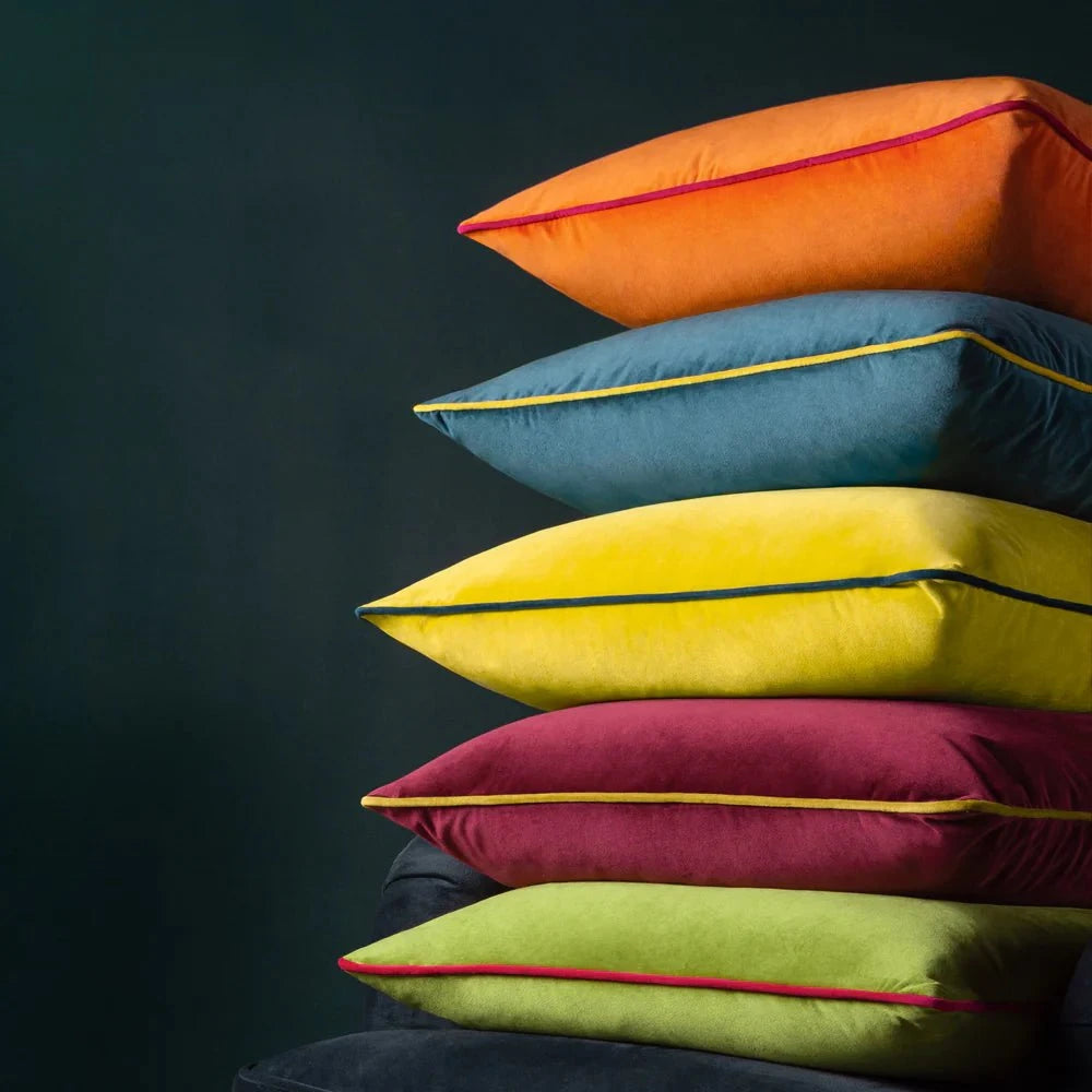 furn (Riva Home) Cushions Meridian Velvet Feather Filled Cushion Pumpkin/Mocha by Furn