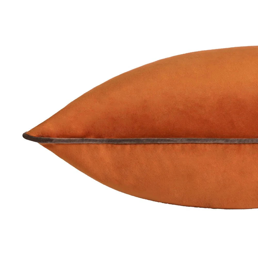 furn (Riva Home) Cushions Meridian Velvet Feather Filled Cushion Pumpkin/Mocha by Furn