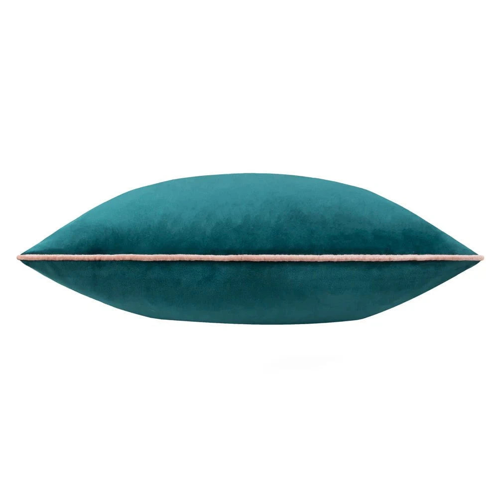 furn (Riva Home) Cushions Meridian Velvet Feather Filled Cushion Teal/Blush by Furn