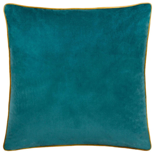 furn (Riva Home) Cushions Meridian Velvet Feather Filled Cushion Teal/Ochre by Furn