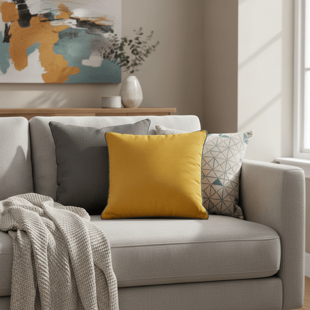 Furn (Riva Home) Cushions Meridian Velvet Feather Filled Cushion Teal/Ochre by Furn