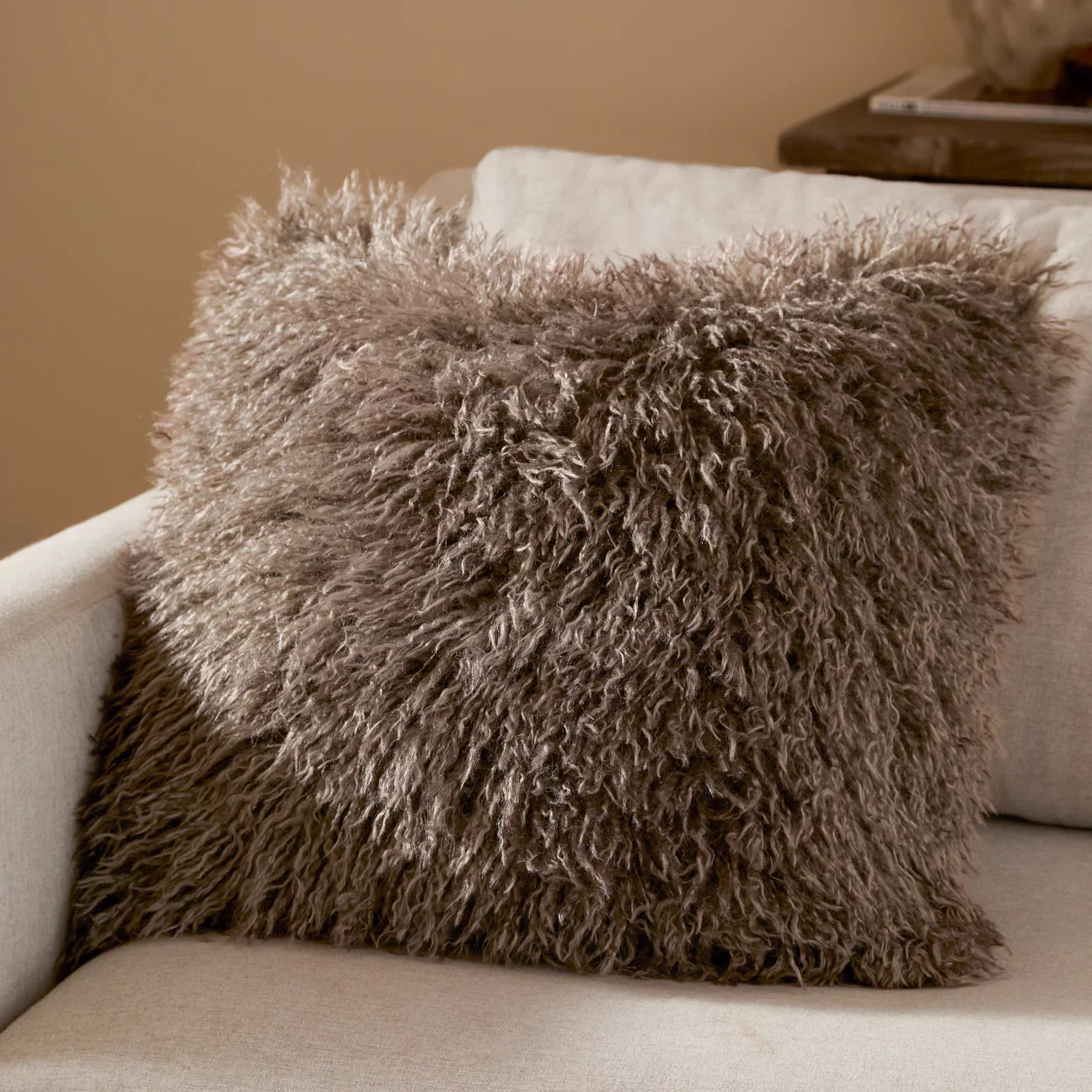 Furn (Riva Home) Cushions Mocha Rowan Faux Fur Cushion by Furn