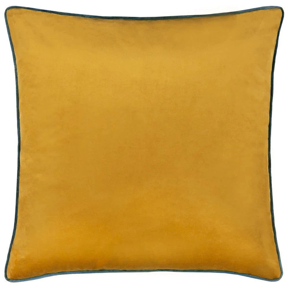 furn (Riva Home) Cushions Ochre/Teal / 45x45cm Meridian Velvet Feather Filled Cushion Teal/Ochre by Furn