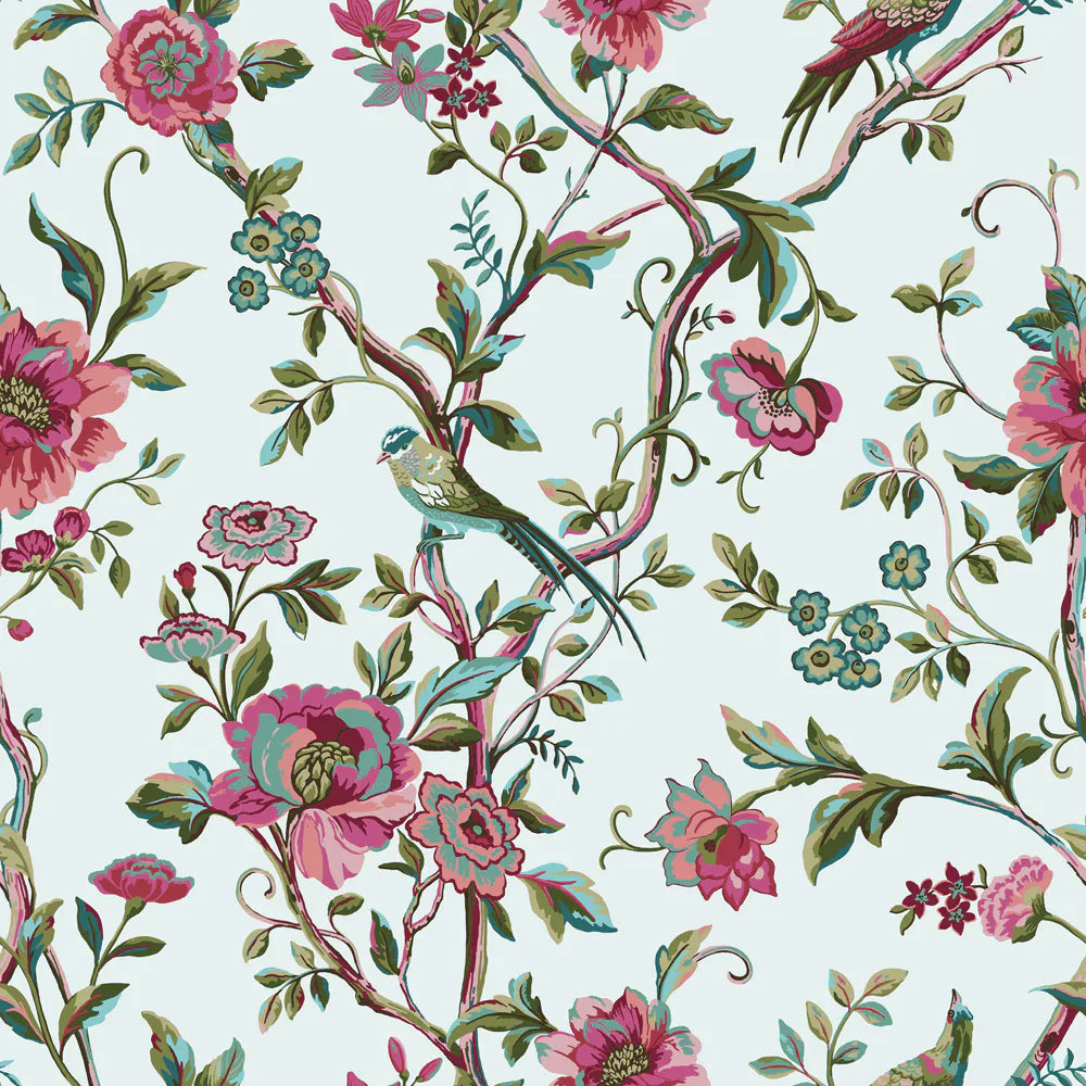 Furn (Riva Home) Duvet Cover set VINTAGE CHINOISERIE FLORAL EXOTIC DUVET COVER SET JADE by furn