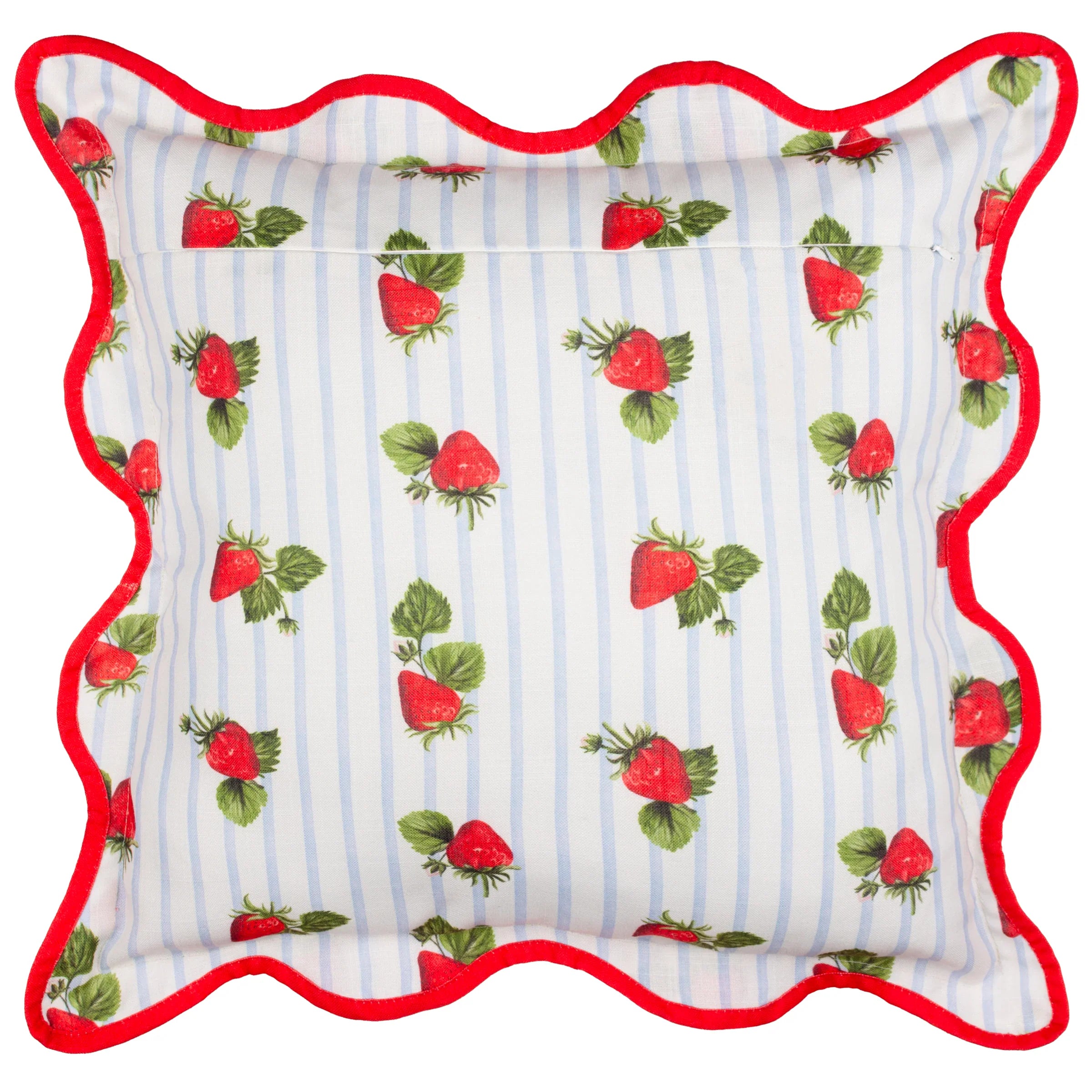 Furn (Riva Home) Outdoor Cushion FRUITS STRAWBERRIES STRIPED OUTDOOR CUSHION BLUE by Furn