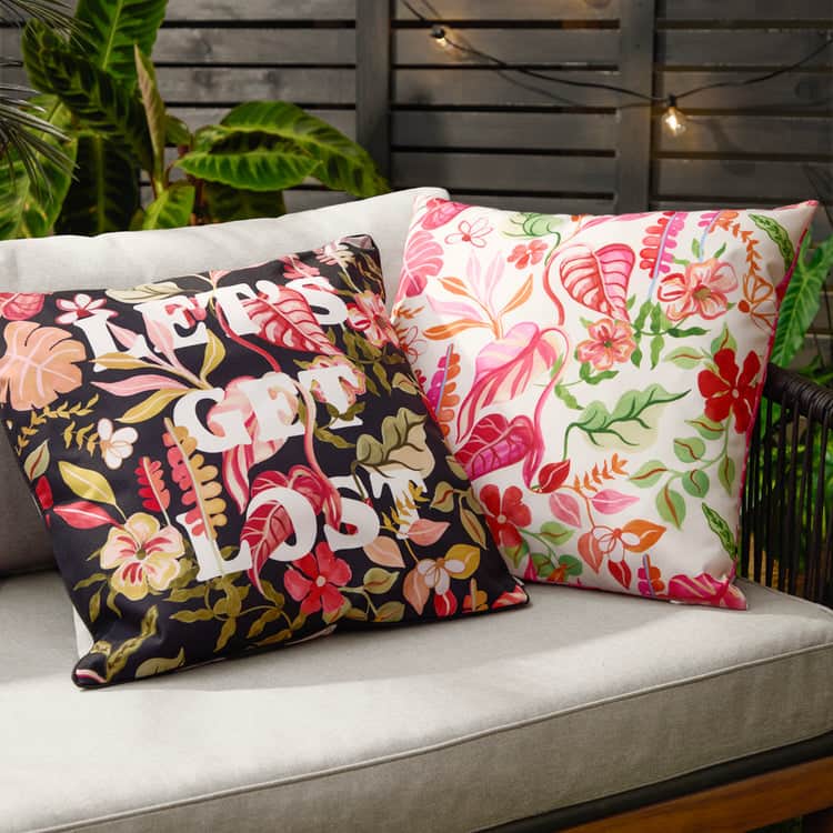 Furn (Riva Home) Outdoor Cushion TROPICAL BLOOM OUTDOOR CUSHION NATURAL by Furn