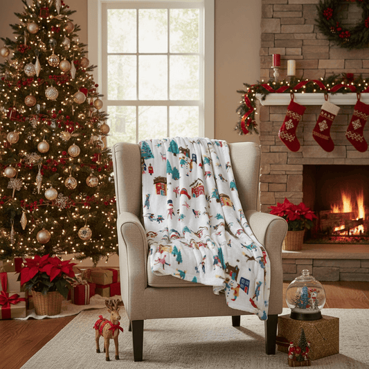 Furn (Riva Home) Throw Christmas Together Festive Fleece Throw Multicolour by Furn