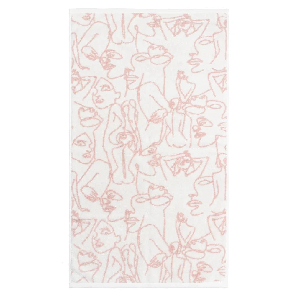 Furn (Riva Home) Towels EVERYBODY ABSTRACT JACQUARD HAND TOWELS BLUSH | by Furn