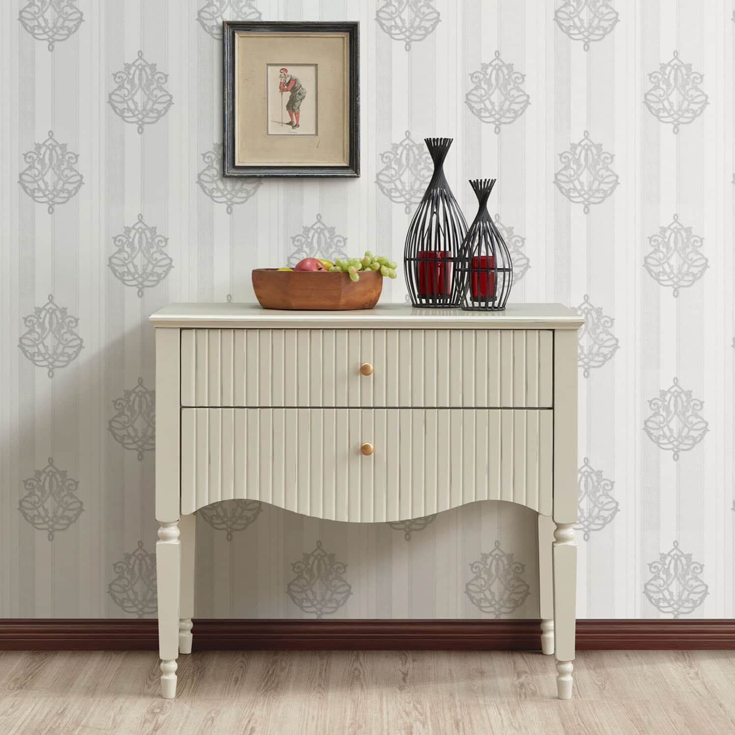 GIE Cabinet Cream RITZ SMALL CONSOLE OLIVE GREEN or NATURAL CREAM by GIE