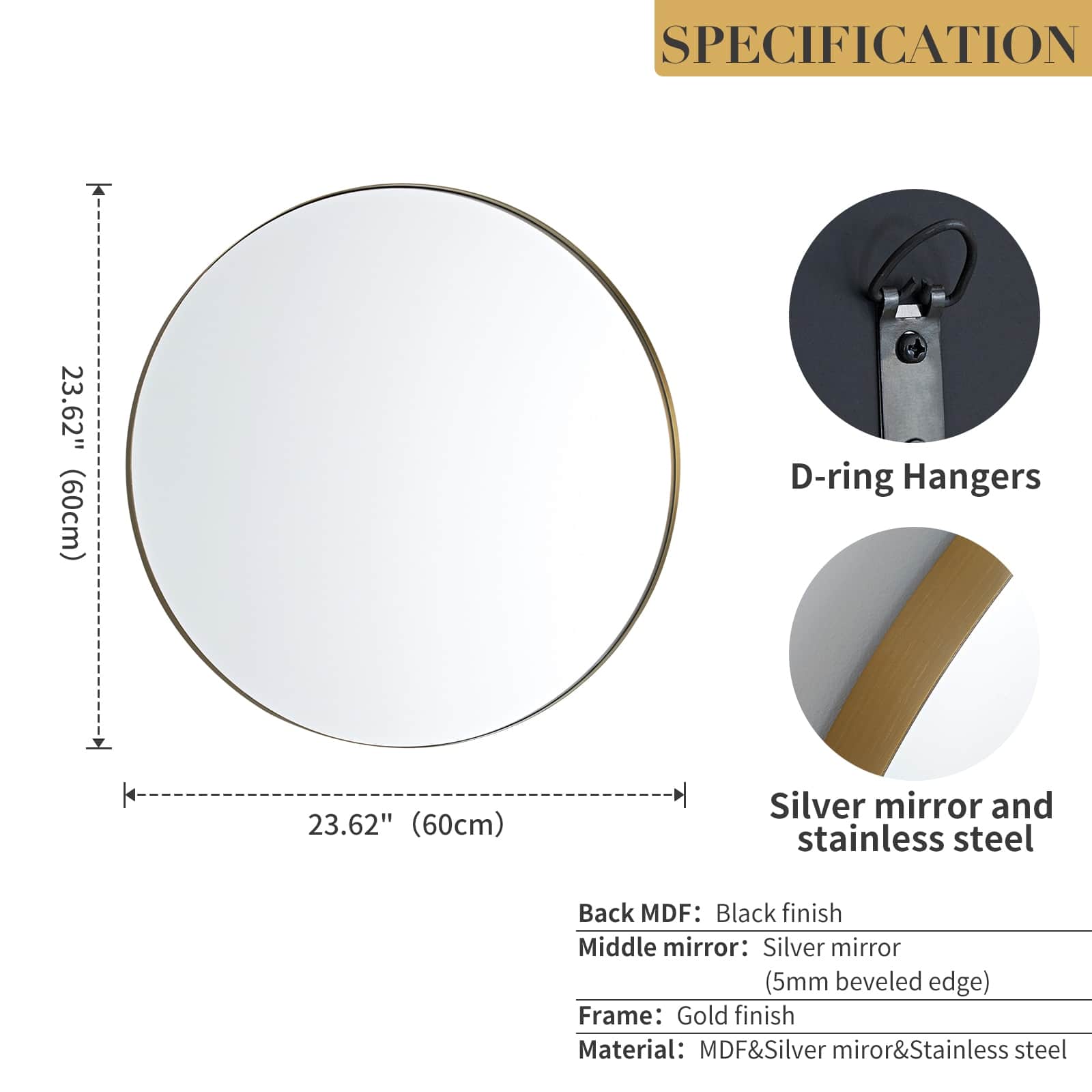 GIE Mirror HALO MINIMALIST GOLD CIRCULAR MIRROR by GIE