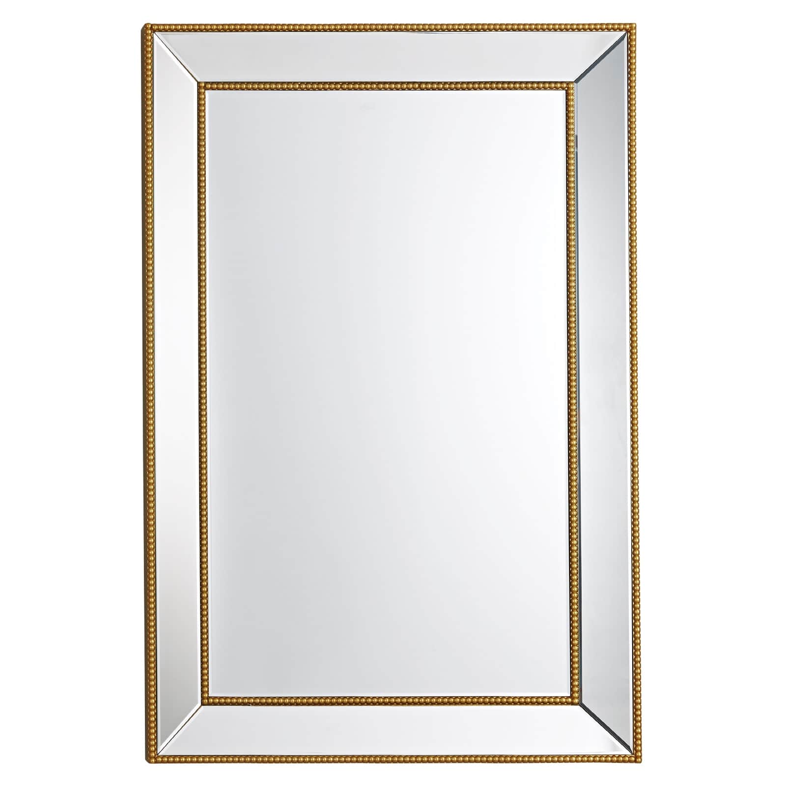 GIE Mirror MARBELLA GOLD BEADED RECTANGULAR MIRROR by GIE