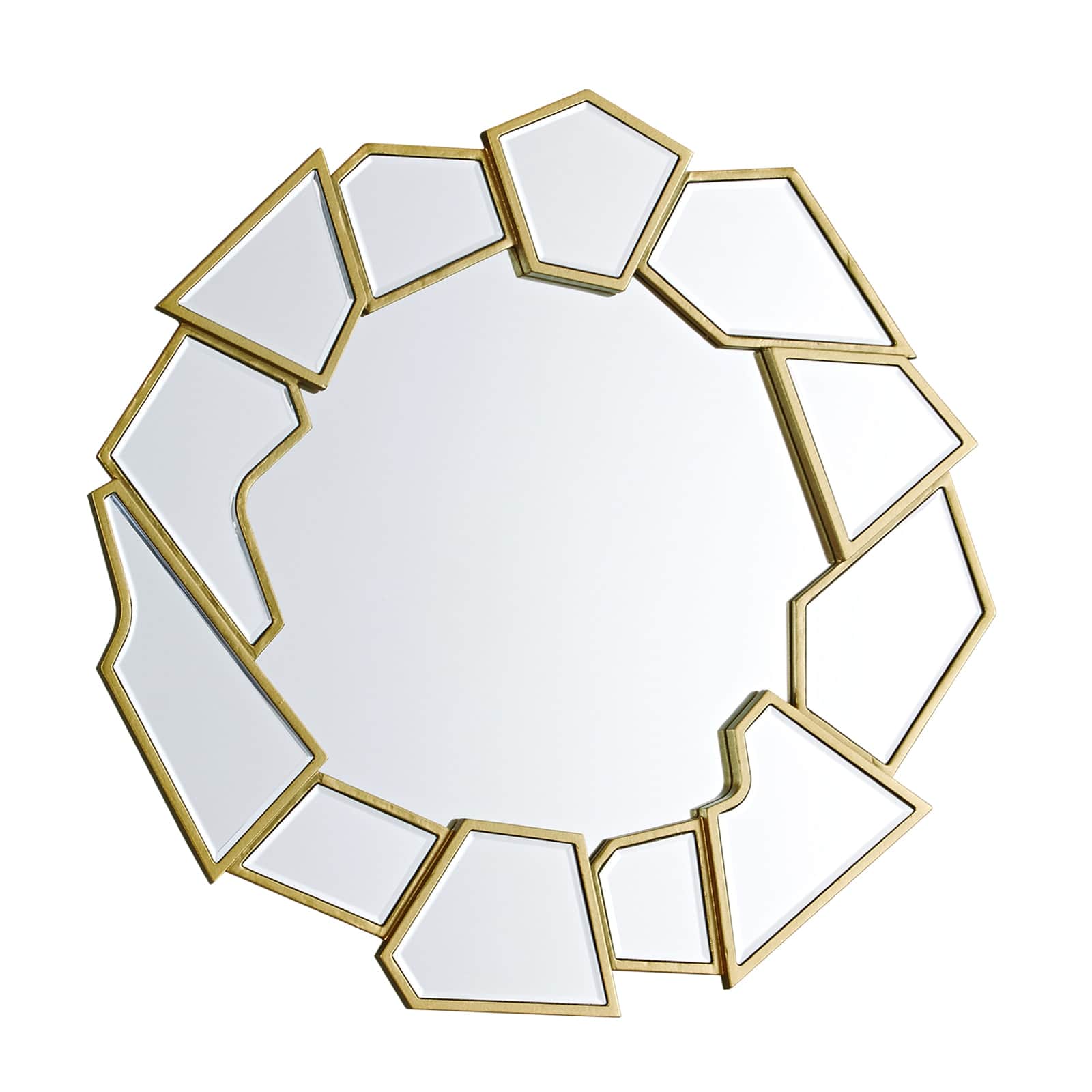 GIE Mirror SOLA GEOMETRIC GOLD ROUND MIRROR by GIE.