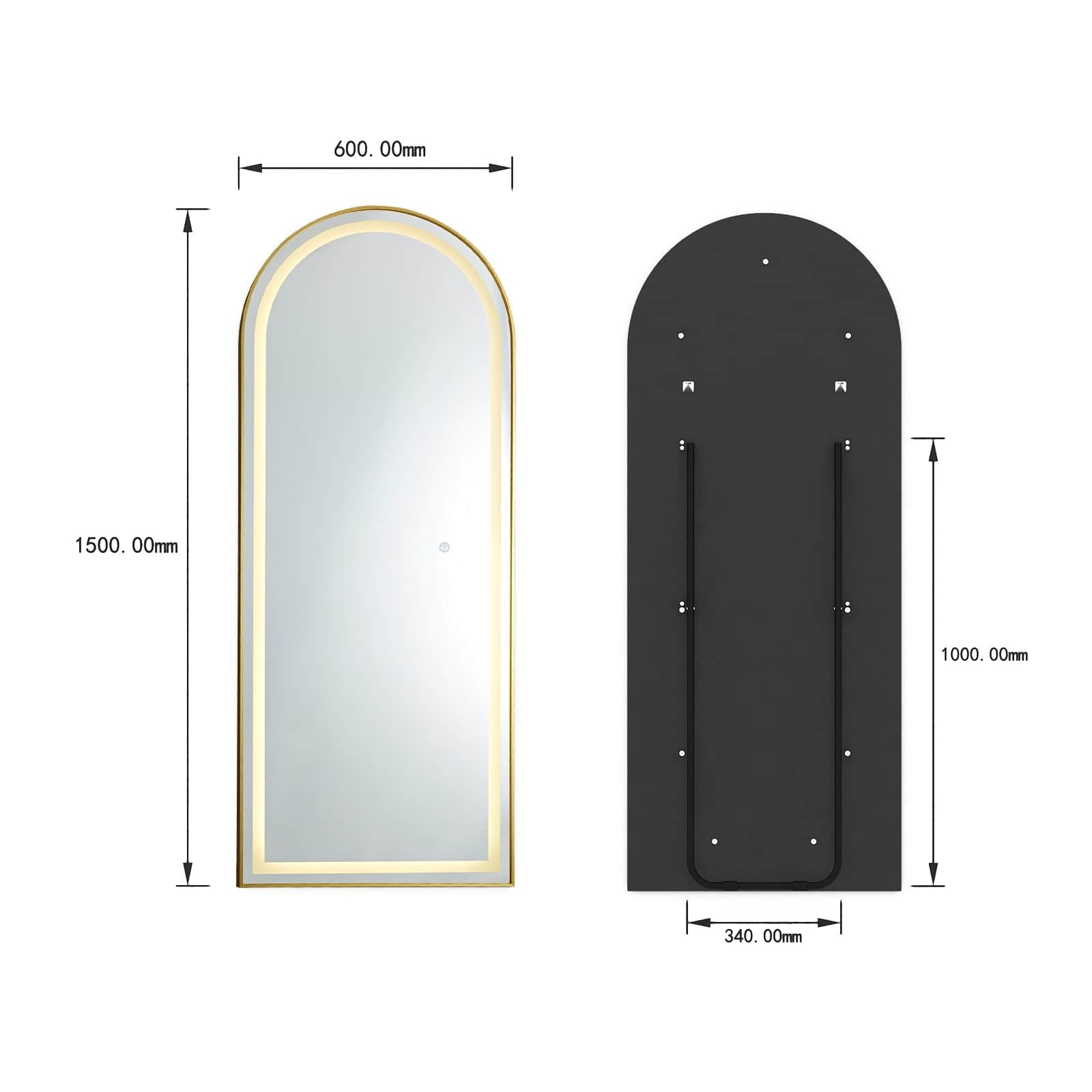 GIE Mirror THE AURELIA ARCHED LED MIRROR by GIE
