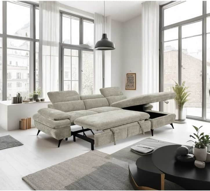 GIE Sofa-Bed Cream / Right THE HANNAH CORNER SOFA-BED by GIE