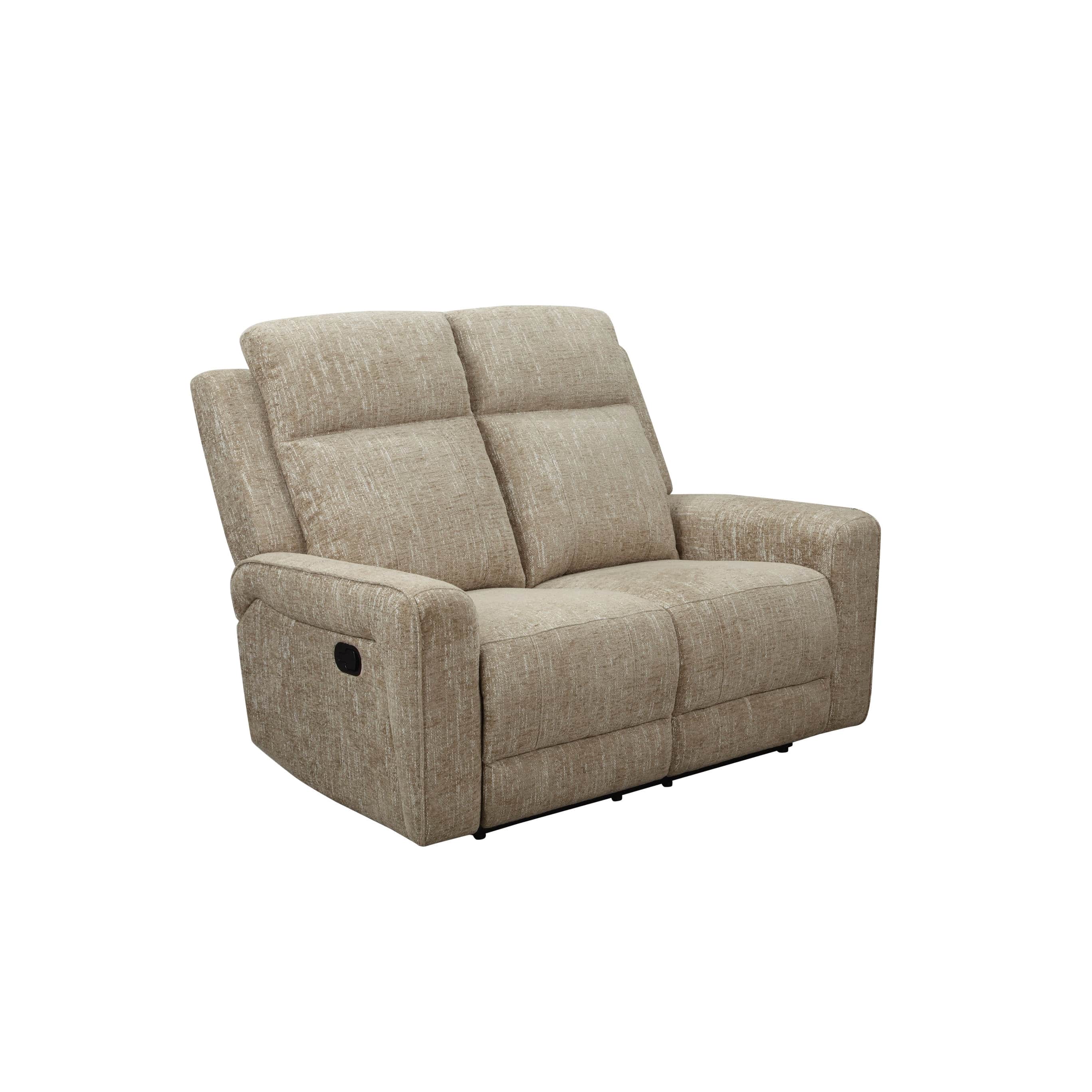 GIE Sofa HARPER MANUAL RECLINING FABRIC COLLECTION IN BEIGE