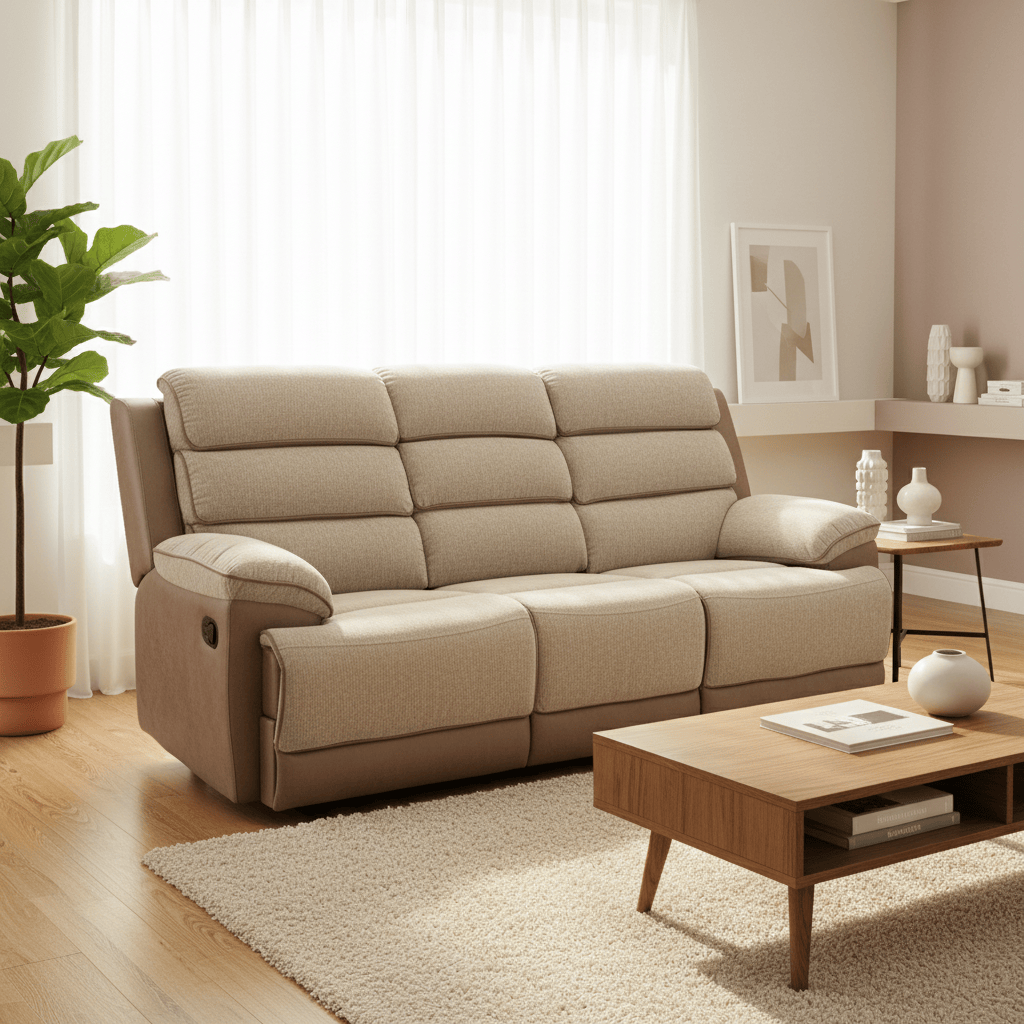 GIE Sofa JESSICA 3 SEATER MANUAL RECLINER by GIE