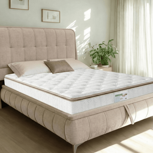 GIE Storage Bed Base & Headboard LIMERICK 5ft KING STORAGE BED & SERENITY PLUSH MATTRESS BUNDLE