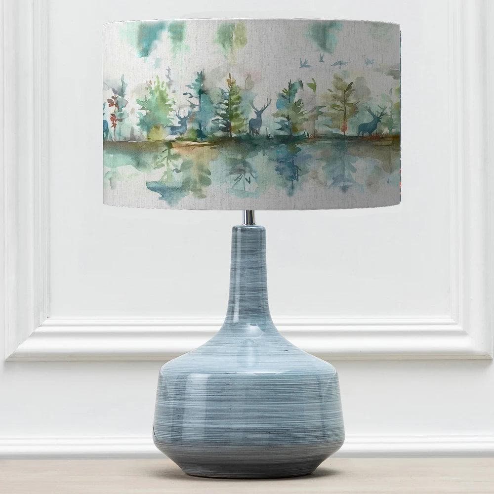Hazelwood Interiors ERIS & WILDERNESS EVA COMPLETE TABLE LAMP COBALT/TEAL