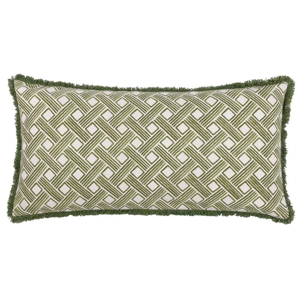 Hoem (Riva Home) Cushions ALEXA CUSHION OLIVE Olive | Printed Cotton Blend by HÖEM