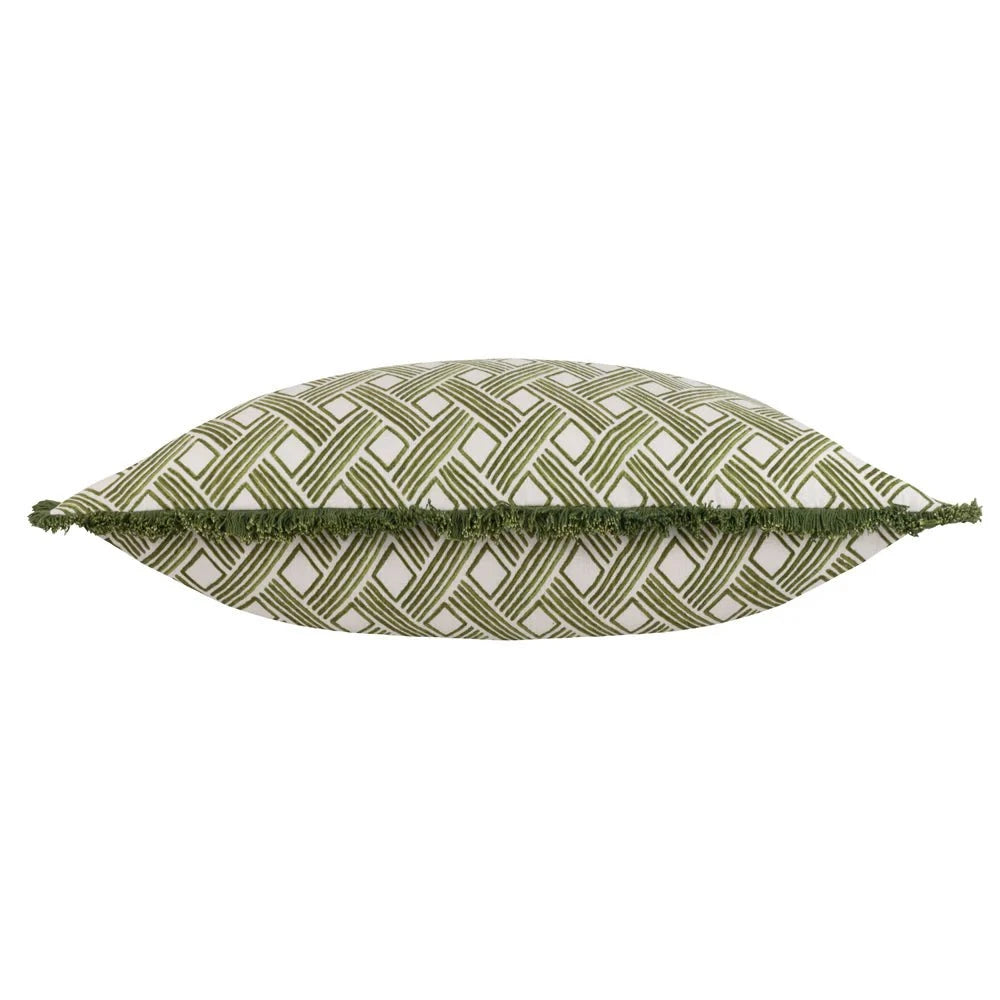 Hoem (Riva Home) Cushions ALEXA CUSHION OLIVE Olive | Printed Cotton Blend by HÖEM