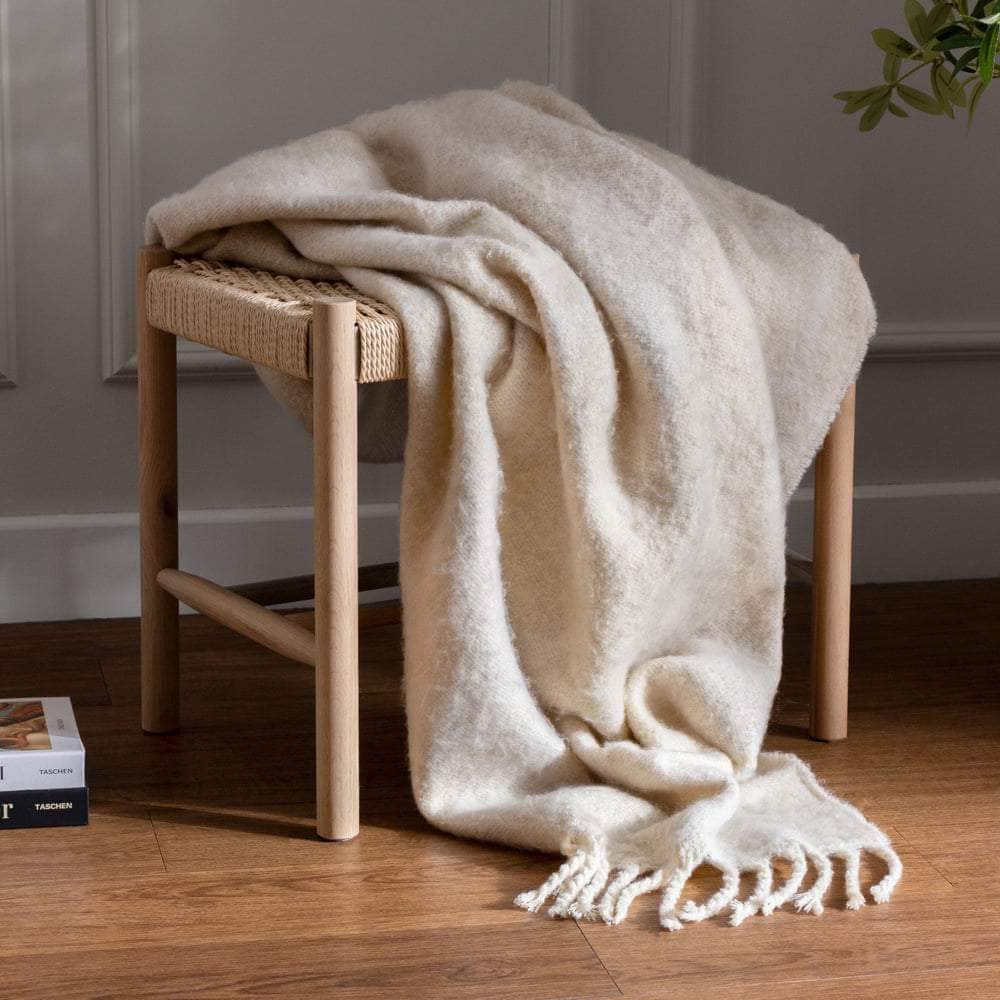 Hoem (Riva Home) Throw Natural META THROW Olive | Natural | Marshmallow | Dusk by HÖEM