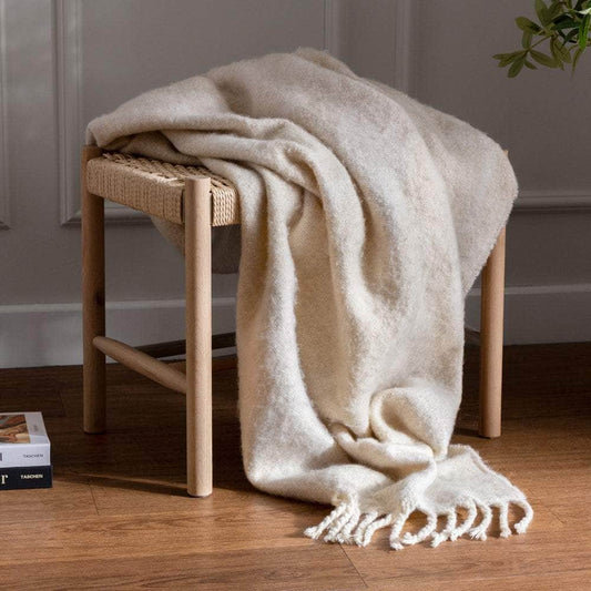 Hoem (Riva Home) Throw Natural META THROW Olive | Natural | Marshmallow | Dusk by HÖEM