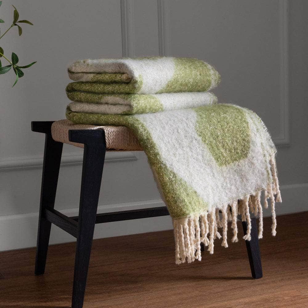 Hoem (Riva Home) Throw Olive META THROW Olive | Natural | Marshmallow | Dusk by HÖEM