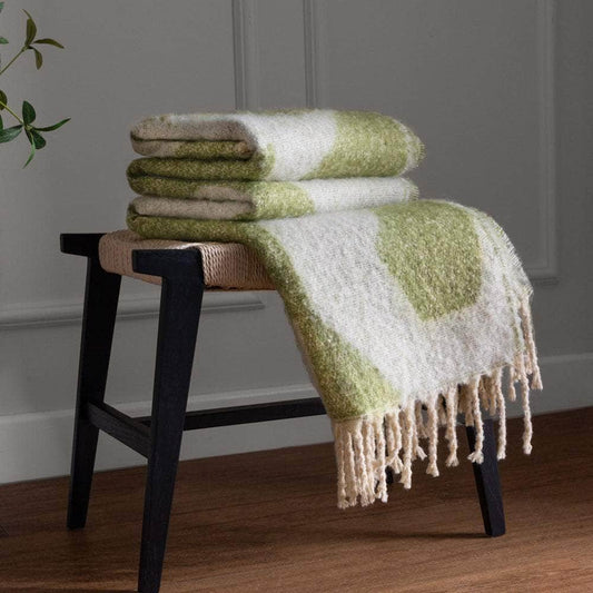 Hoem (Riva Home) Throw Olive META THROW Olive | Natural | Marshmallow | Dusk by HÖEM