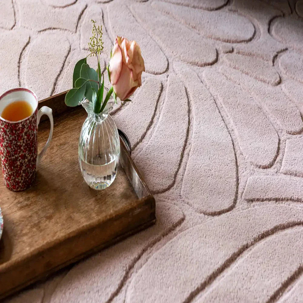 Laura Ashley (Brink & Campman) Designer Rugs 140cm x 200cm (4'7" x 6'7") / Chalk Pink LAURA ASHLEY COLEBY PETALS AREA RUG by Brink & Campman