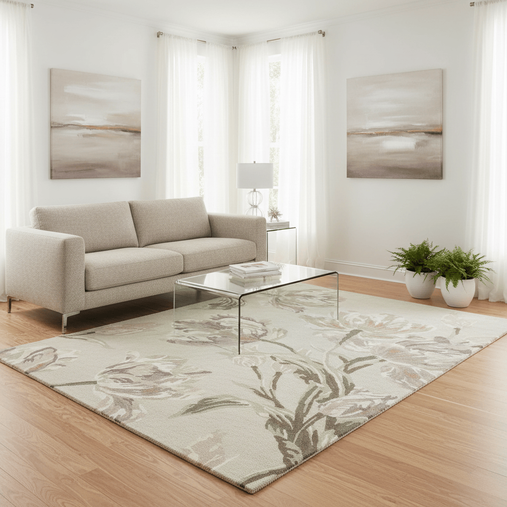 Laura Ashley (Brink & Campman) Designer Rugs 140cm x 200cm (4'7" x 6'7") / Sage LAURA ASHLEY GOSFORD PURE NEW WOOL/VISCOSE RUG by Brink & Campman