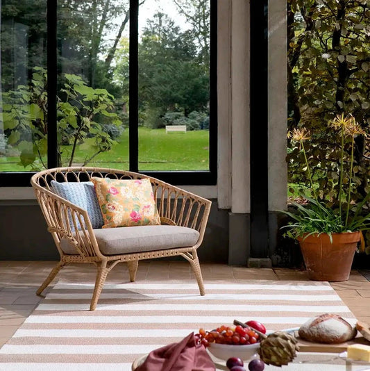 Laura Ashley (Brink & Campman) Designer Rugs Laura Ashley Lille Pale Ochre Indoor/Outdoor Rug