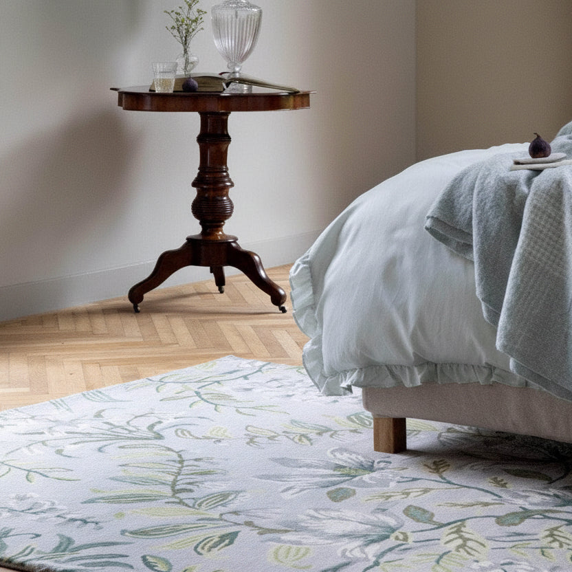 Laura Ashley (Brink & Campman) Designer Rugs Laura Ashley Parterre Sage Pure New Wool/Viscose Rug by Brink & Campman