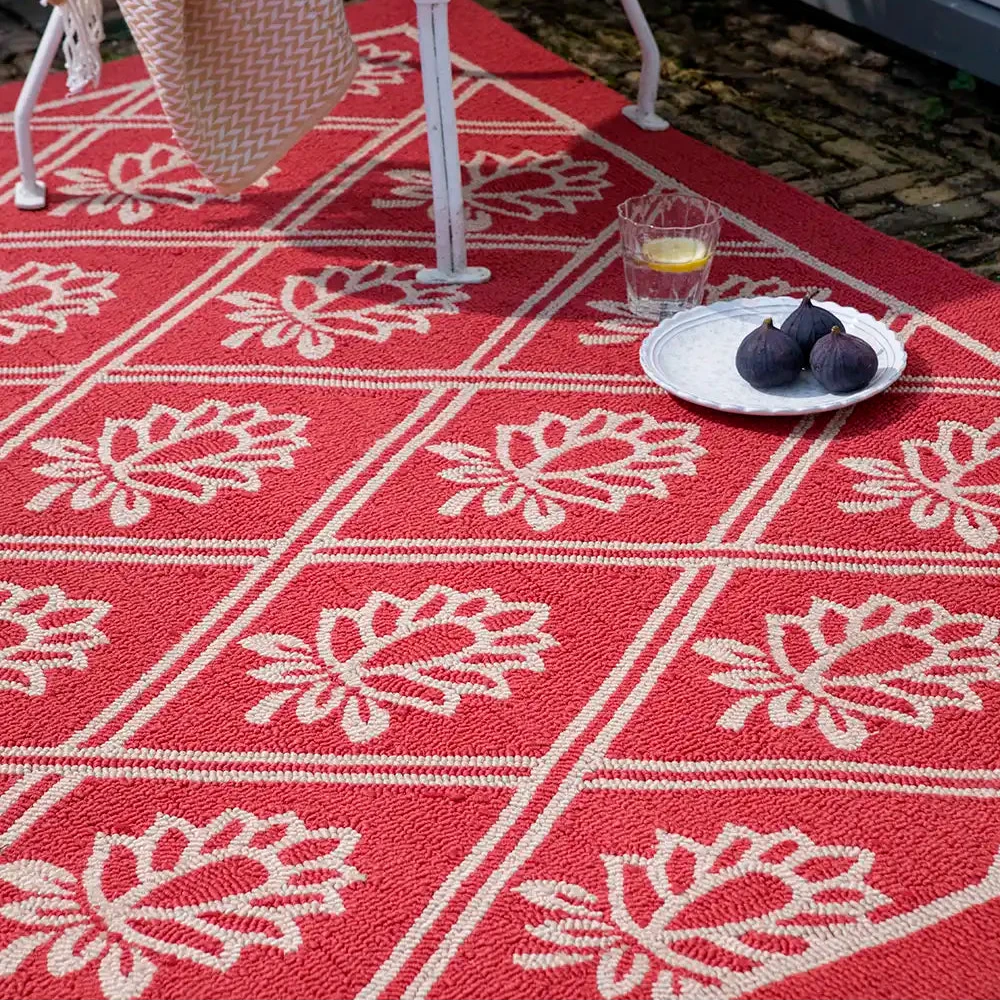 Laura Ashley (Brink & Campman) Designer Rugs Laura Ashley Porchester Poppy Red Indoor/Outdoor Rug