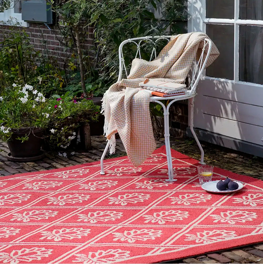 Laura Ashley (Brink & Campman) Designer Rugs Laura Ashley Porchester Poppy Red Indoor/Outdoor Rug