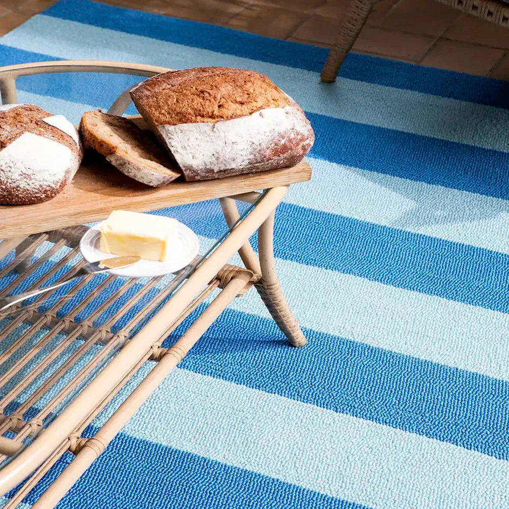 Laura Ashley (Brink & Campman) Outdoor Rugs 140 x 200cm / 4’7” x 6’7” / Blue Sky LAURA ASHLEY LILLE INDOOR/OUTDOOR RUG by Brink & Campman