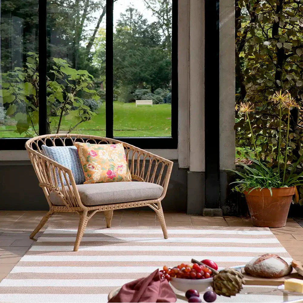 Laura Ashley (Brink & Campman) Outdoor Rugs 140 x 200cm / 4’7” x 6’7” / Pale Dove Grey LAURA ASHLEY LILLE INDOOR/OUTDOOR RUG by Brink & Campman