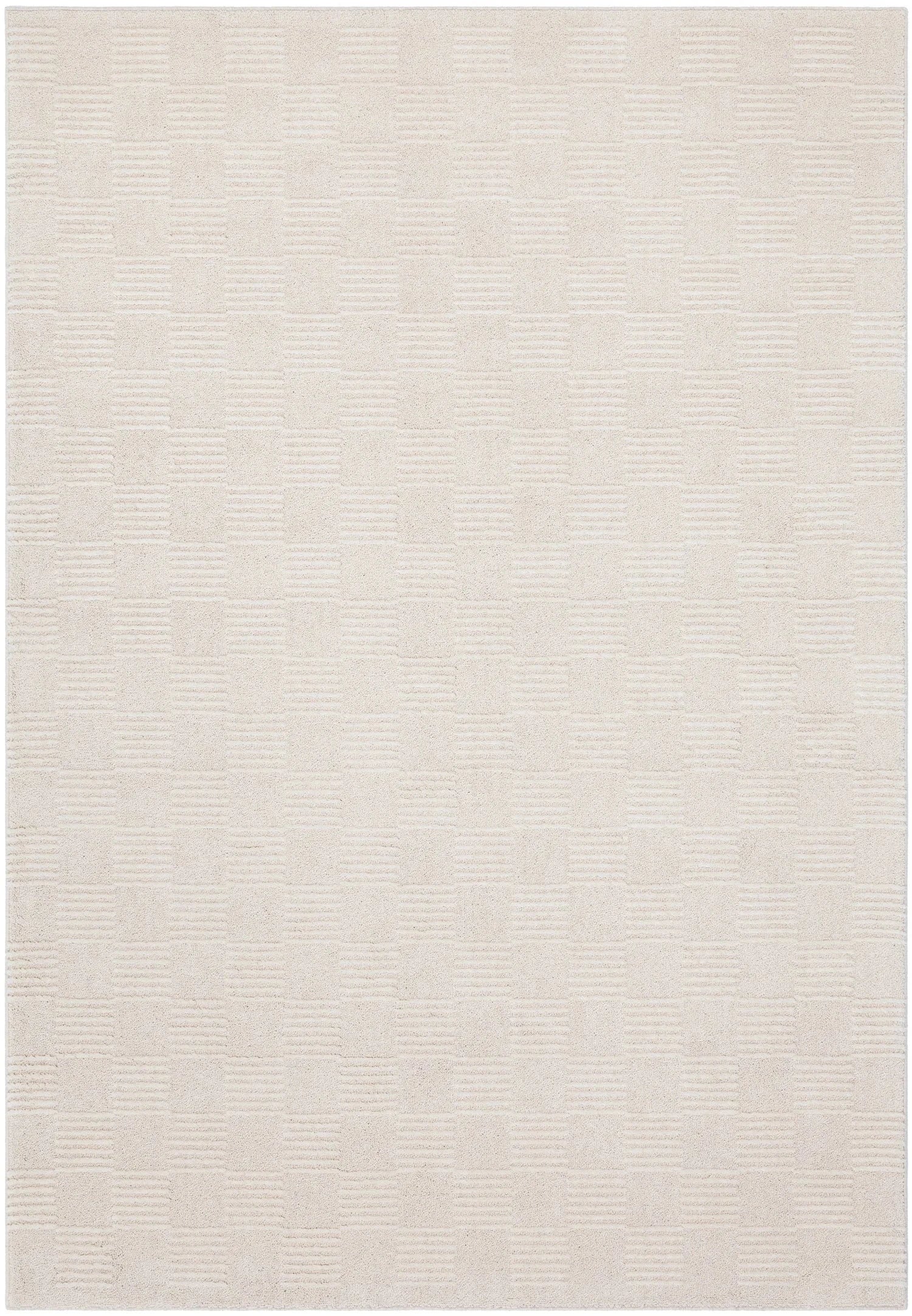 Ligne Pure Designer Rugs Beige / 160x240cm CHECK RUG by Ligne Pure