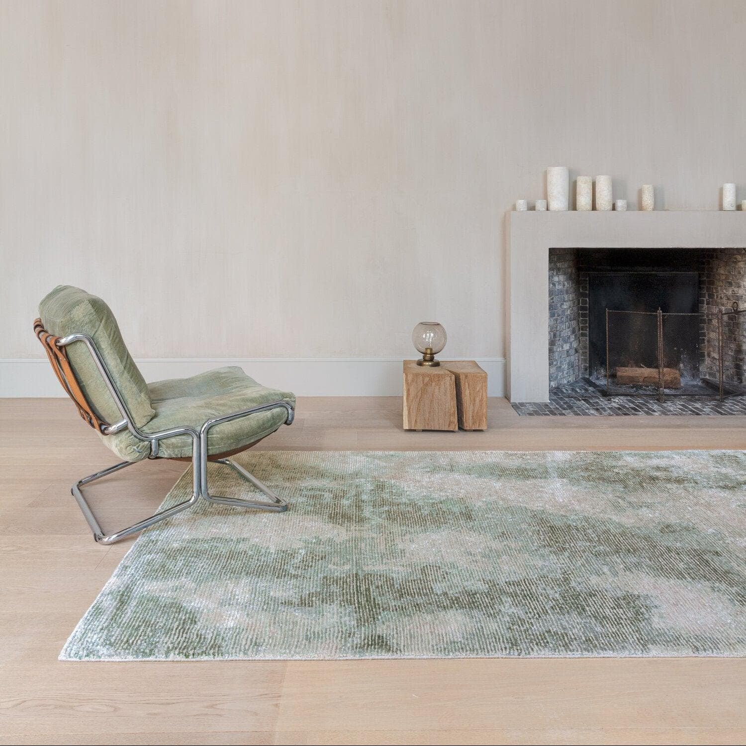Ligne Pure Rugs 140x200cm / Jade ERODE (Wool/Bamboo Silk natural fibre blend) Handwoven Rug by Ligne Pure (3 colours to choose from)