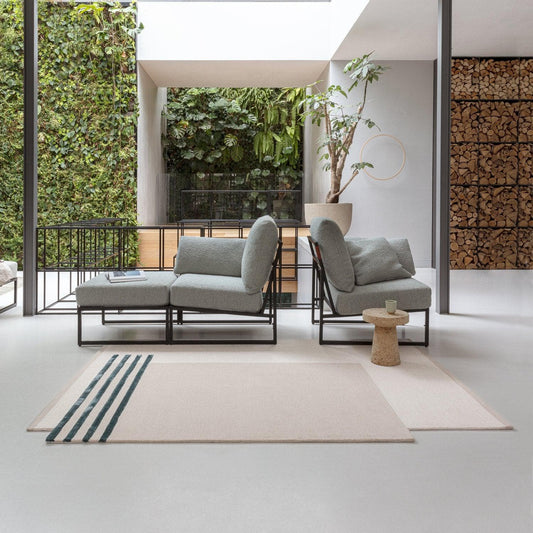 Ligne Pure Rugs 170x240cm Element (Wool nature fibre with viscose embellishments) Handwoven Rug by Ligne Pure