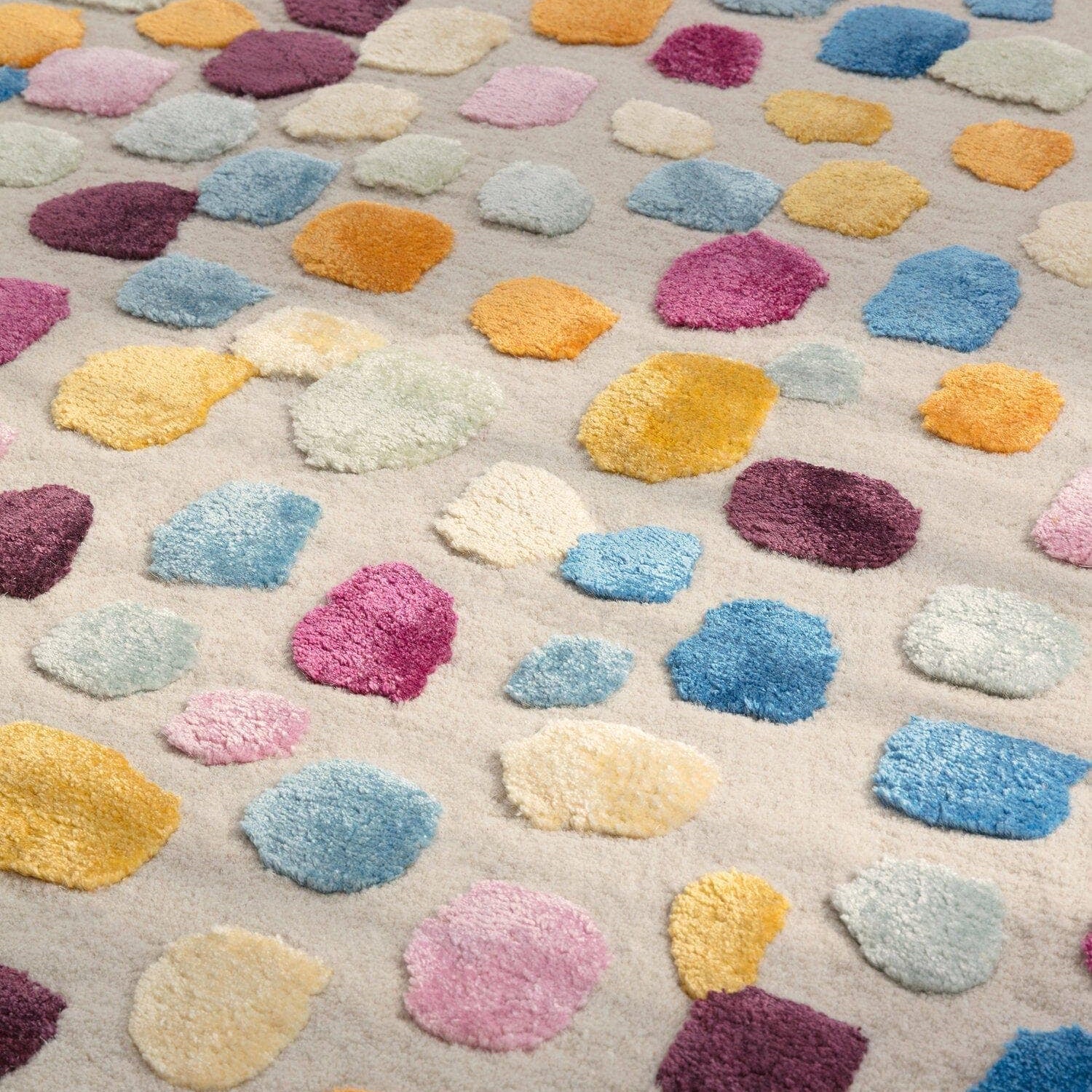 Ligne Pure Rugs Dotted (Wool/Viscose blend) Handwoven Rug by Ligne Pure