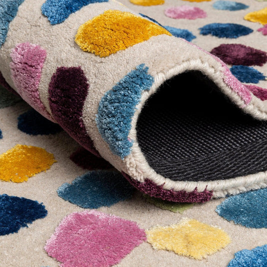 Ligne Pure Rugs Dotted (Wool/Viscose blend) Handwoven Rug by Ligne Pure