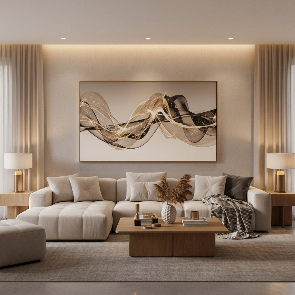 Lina Home Framed Print FRAMED GOLD AND BLACK ABSTRACT CANVAS
by Lina Home