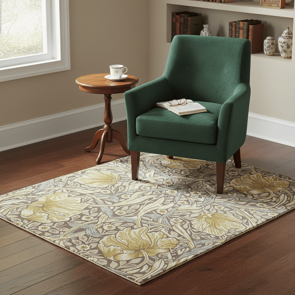 Morris & Co. (Brink & Campman) Designer Rugs 140 centimetres by 200 centimetres (4 feet 7 inches by 6 feet 7 inches) / Bullrush MORRIS AND CO PIMPERNEL AREA RUG by Brink and Campman