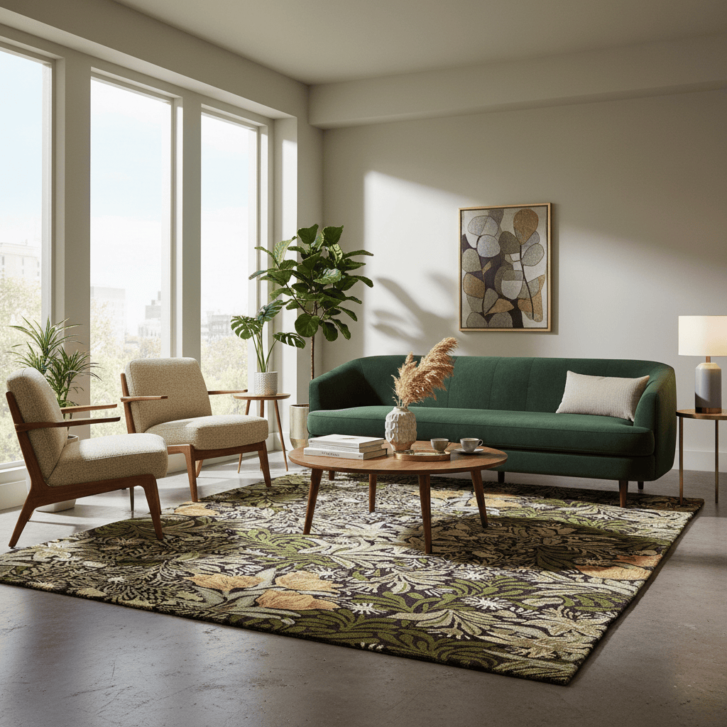 Morris & Co. (Brink & Campman) Designer Rugs MORRIS AND CO BOWER TWINING VINE AREA RUG by Brink and Campman